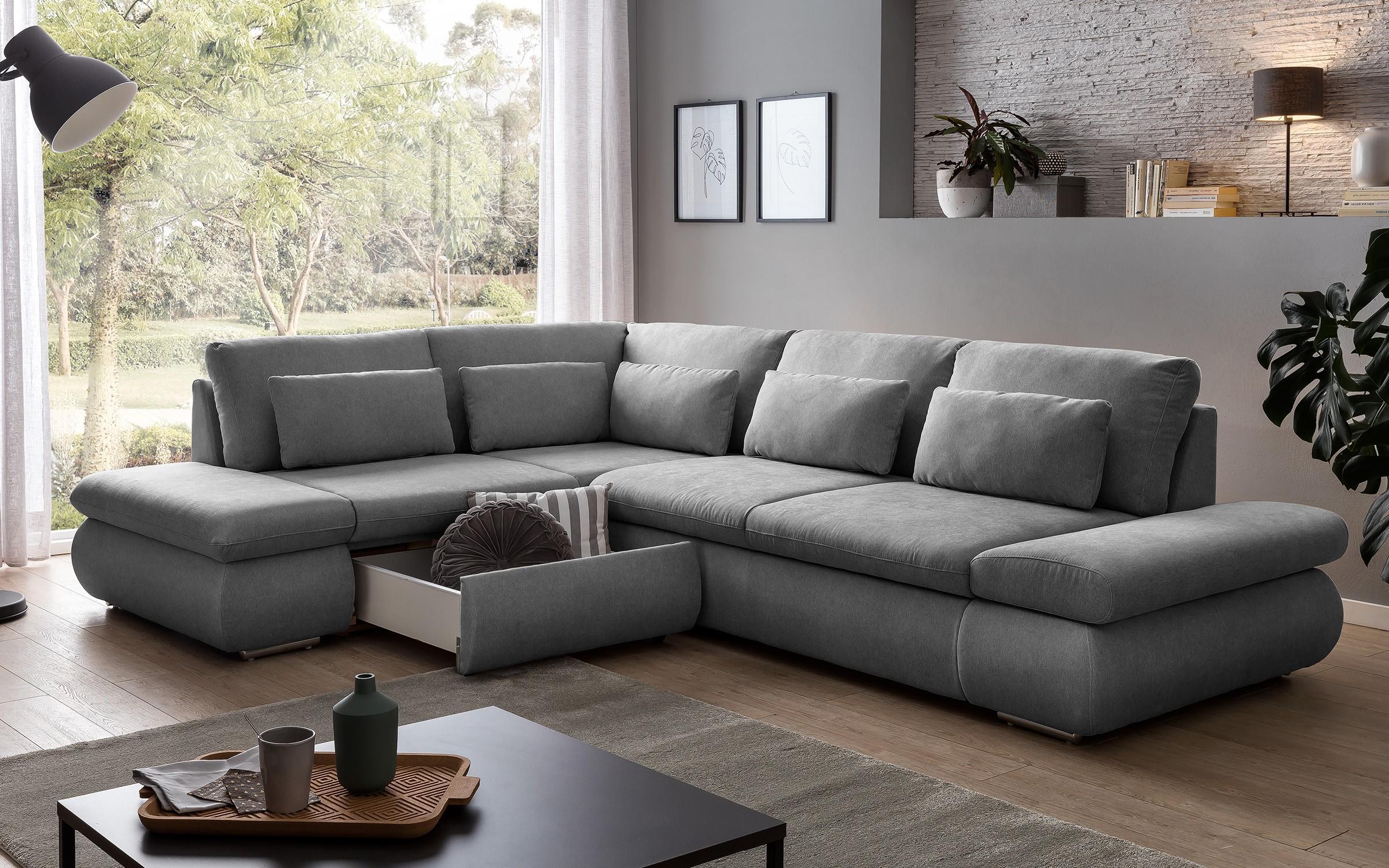 Extendable corner sofa Delmar, grey  3